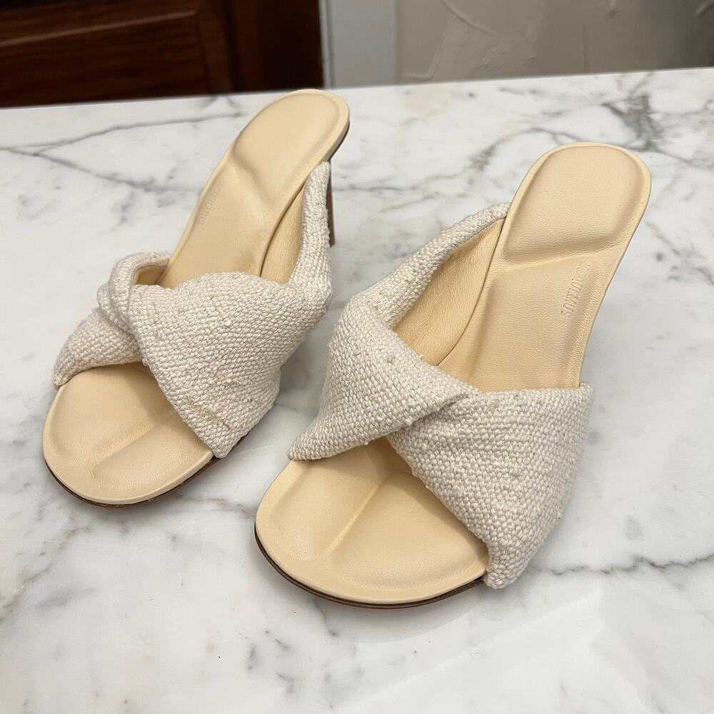 JACQUEMUS Off-White 'Les Mules Bagnu' Heeled Sandals sz EU 36 US 6 $735 NWOB